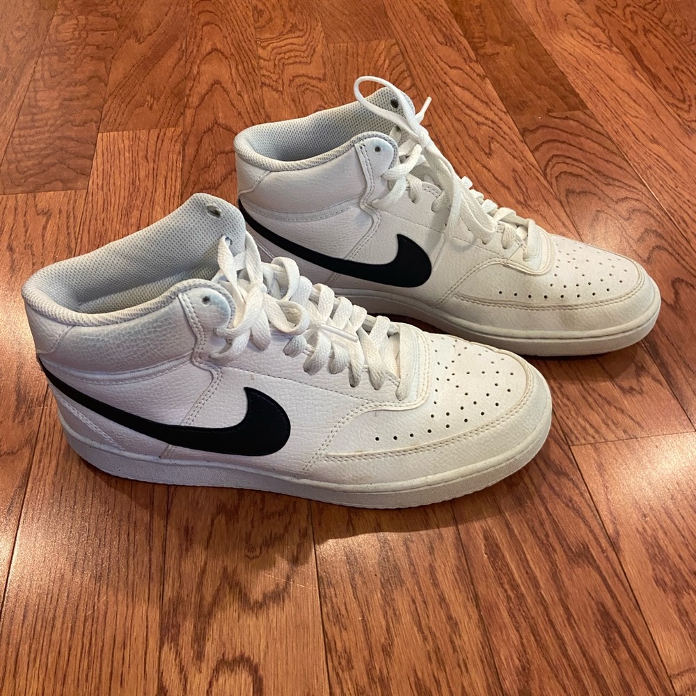 Nike Court Vision Next Nature Men’s Mid-top Shoe white black white size 8.5